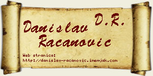 Danislav Račanović vizit kartica